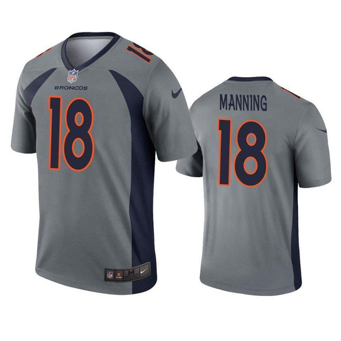 Youth Denver Broncos Peyton Manning Inverted Legend Jersey - Gray