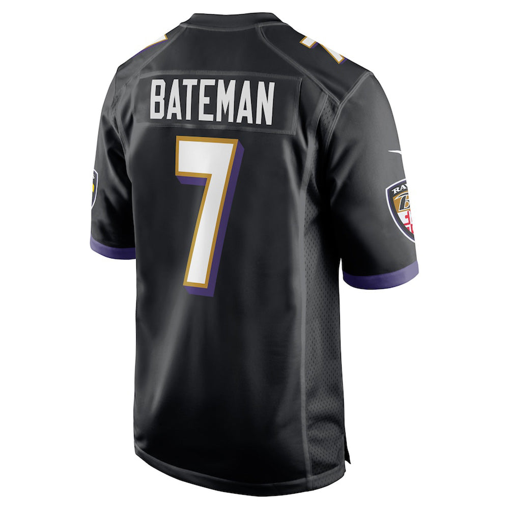 Men's Baltimore Ravens Rashod Bateman Game Jersey - Black